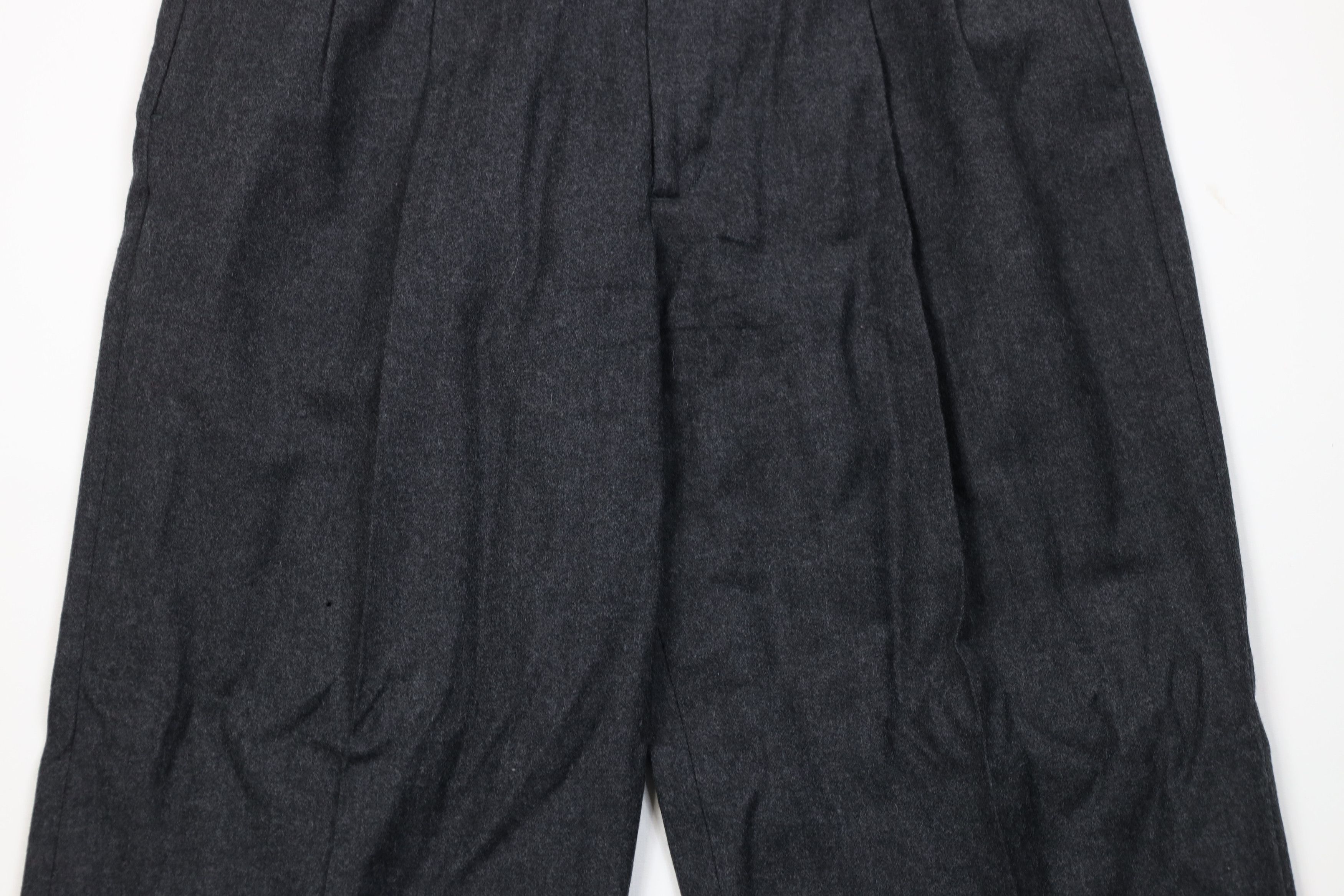 Vintage Vintage 70s Streetwear Heavy Wool Wide Leg Chino Pants Gray Size US 36 / EU 52 - 3 Thumbnail
