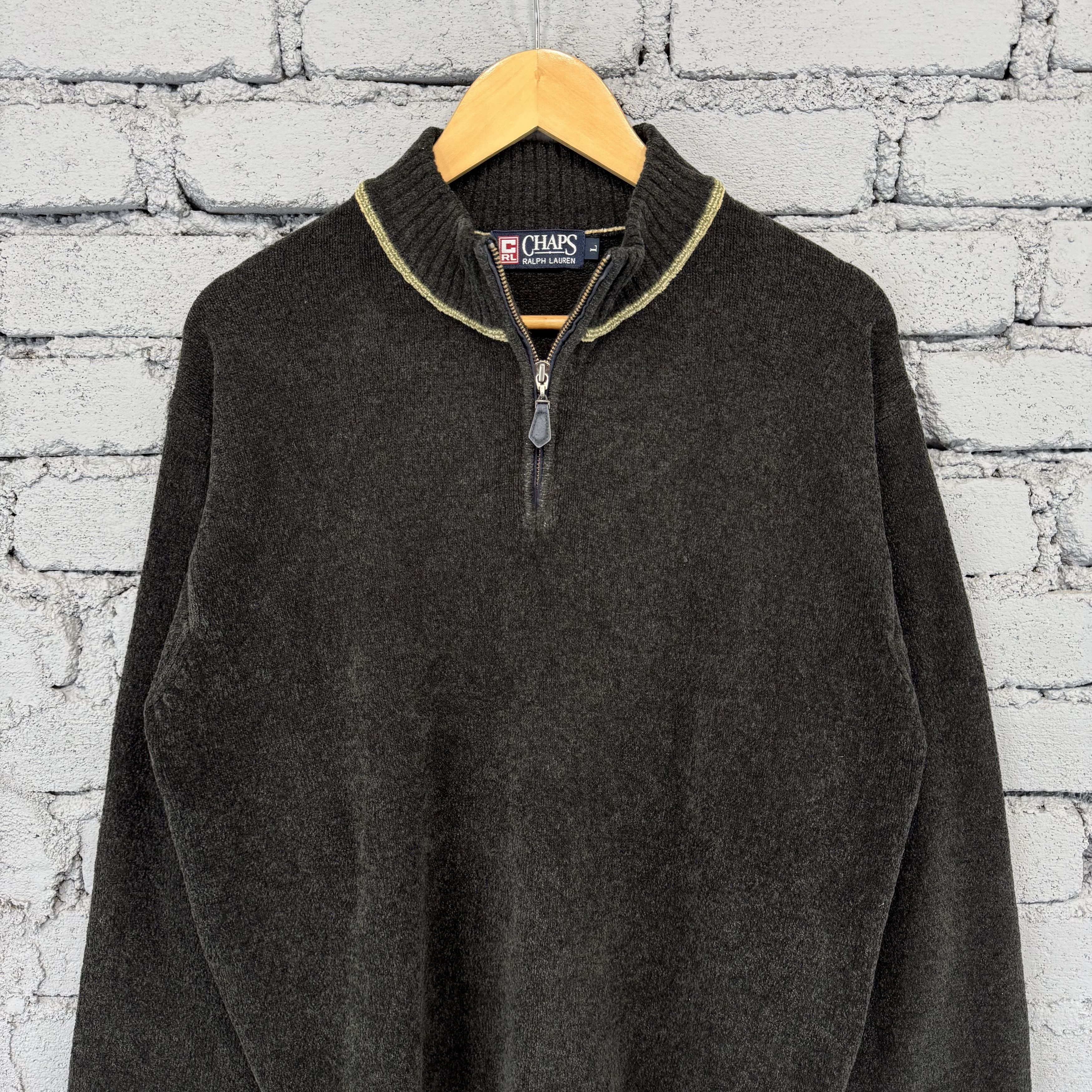 Chaps Ralph Lauren Vintage Chaps Ralph Lauren 1/4 Zipper Sweater Streetwear Size US L / EU 52-54 / 3 - 3 Thumbnail