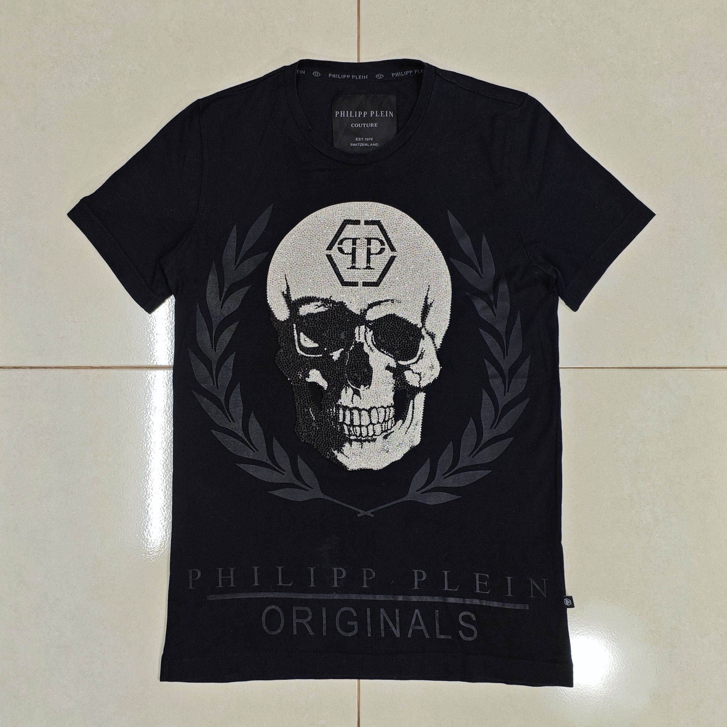 Philipp Plein PHILIPP PLEIN Originals Crystal Skull Black S Tshirt Tee Size US S / EU 44-46 / 1 - 4 Thumbnail