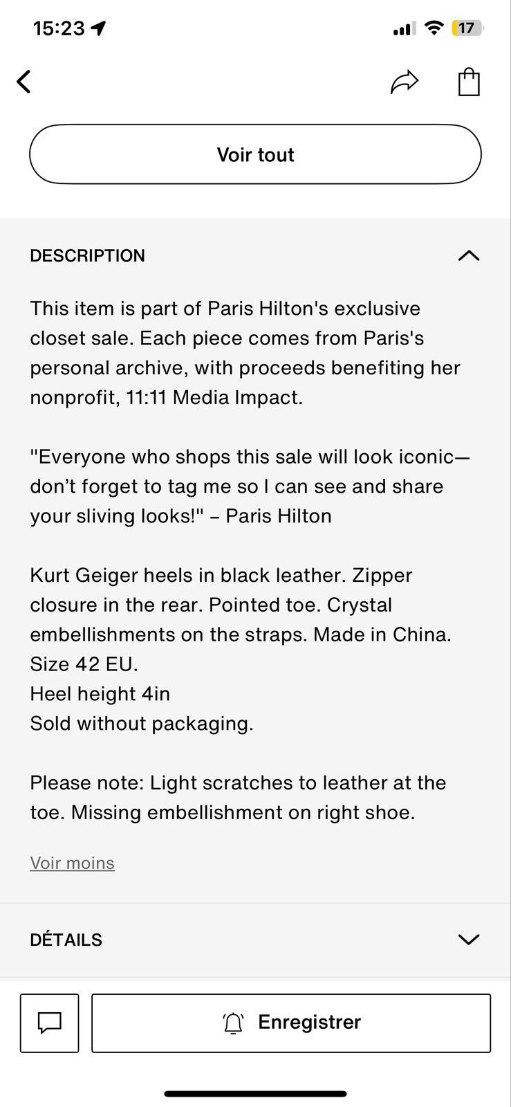 Kurt Geiger Kurt Geiger black Crystal sz 41.5 worn by Paris Hilton Size US 10.5 / IT 40.5 - 9 Thumbnail