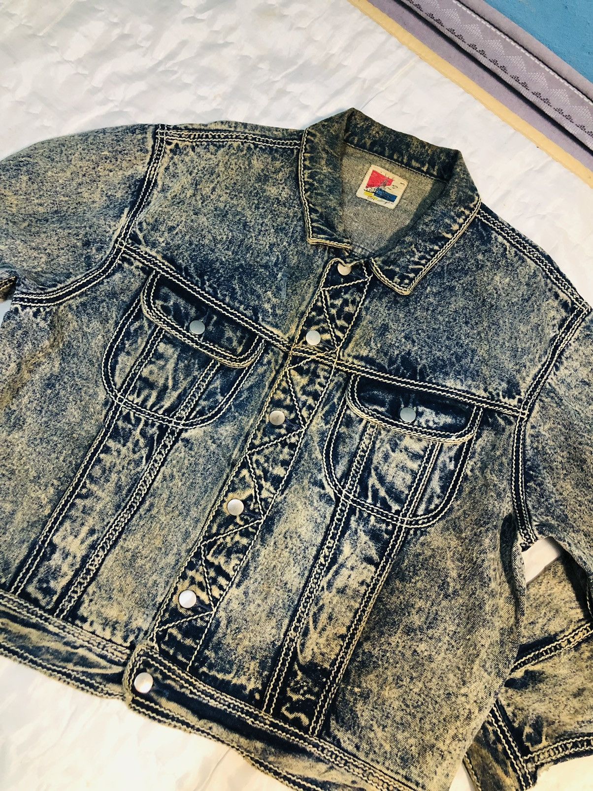 Vintage Distressed Denim Jacket (5) Size US L / EU 52-54 / 3 - 3 Thumbnail