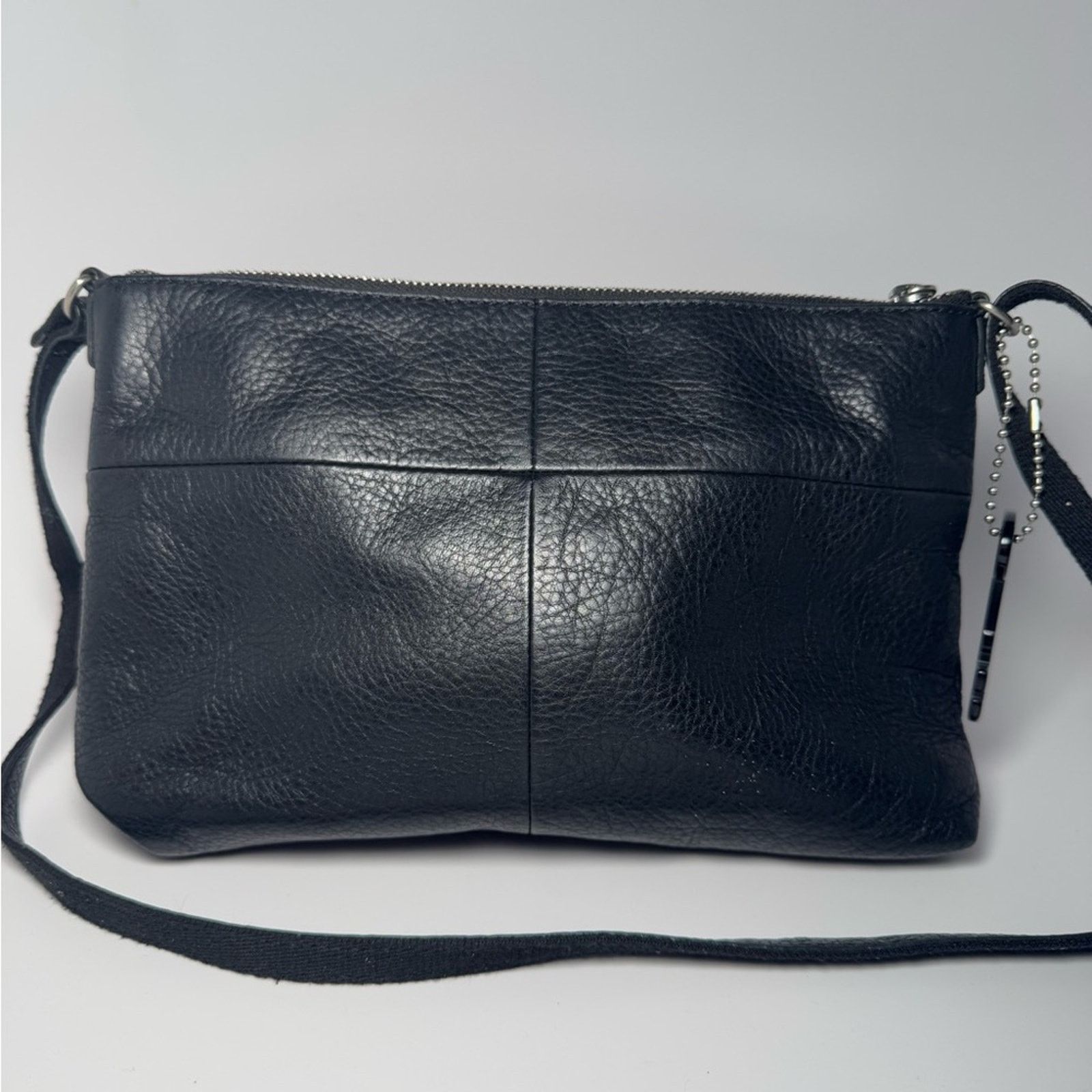 Fossil Fossil Dawson Crossbody Black Pebble Leather w/Key Crossbody Size ONE SIZE - 2 Thumbnail