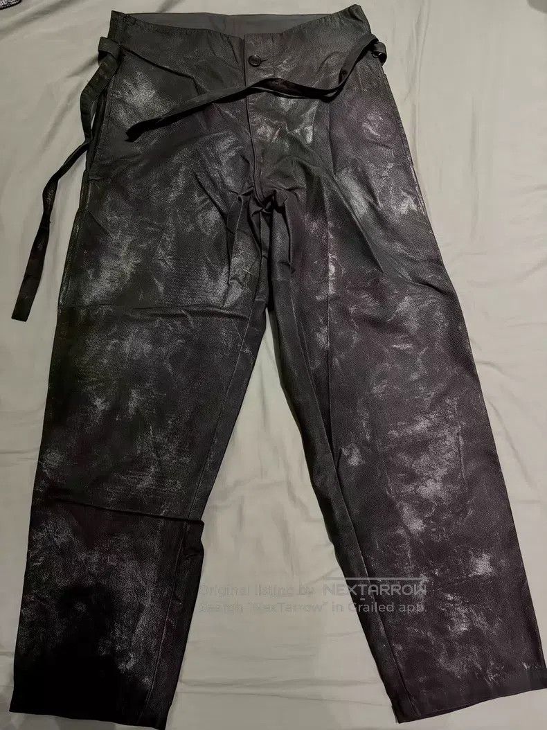 Comme des Garcons Comme Des Garcons size M Black Silver Canvas Coated Tie-Bel Size US 27 - 1 Thumbnail