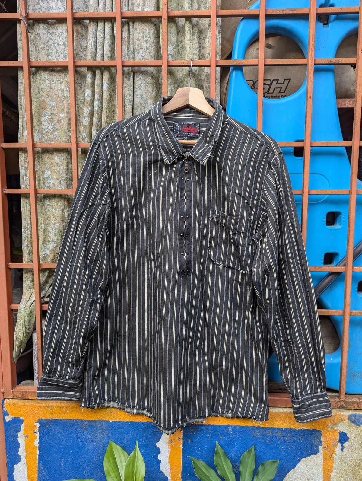 Japanese Brand Create Barefoot Bondage Style Half Zipper Long Sleeve Size US M / EU 48-50 / 2 - 1 Thumbnail