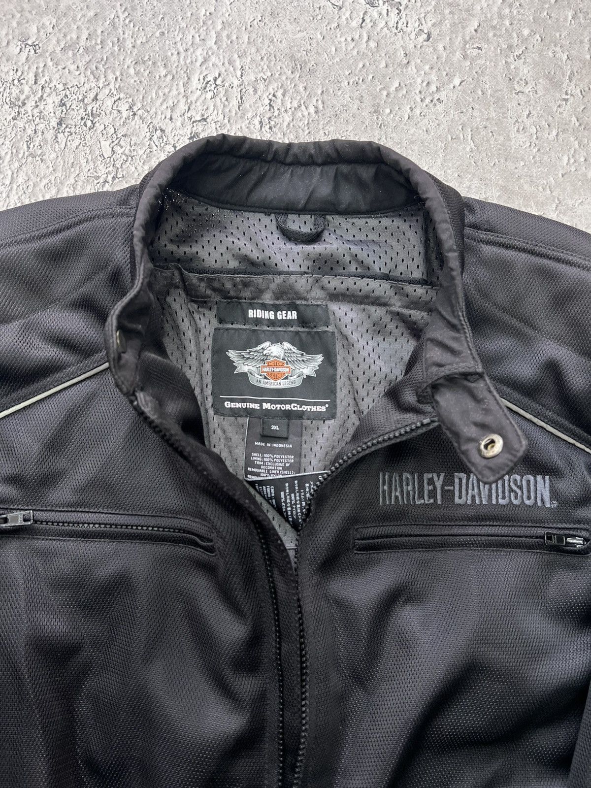 Harley Davidson × Vintage Vintage Harley Davidson FLAME MOTO JACKET Y2K 2000's Size US XL / EU 56 / 4 - 6 Thumbnail