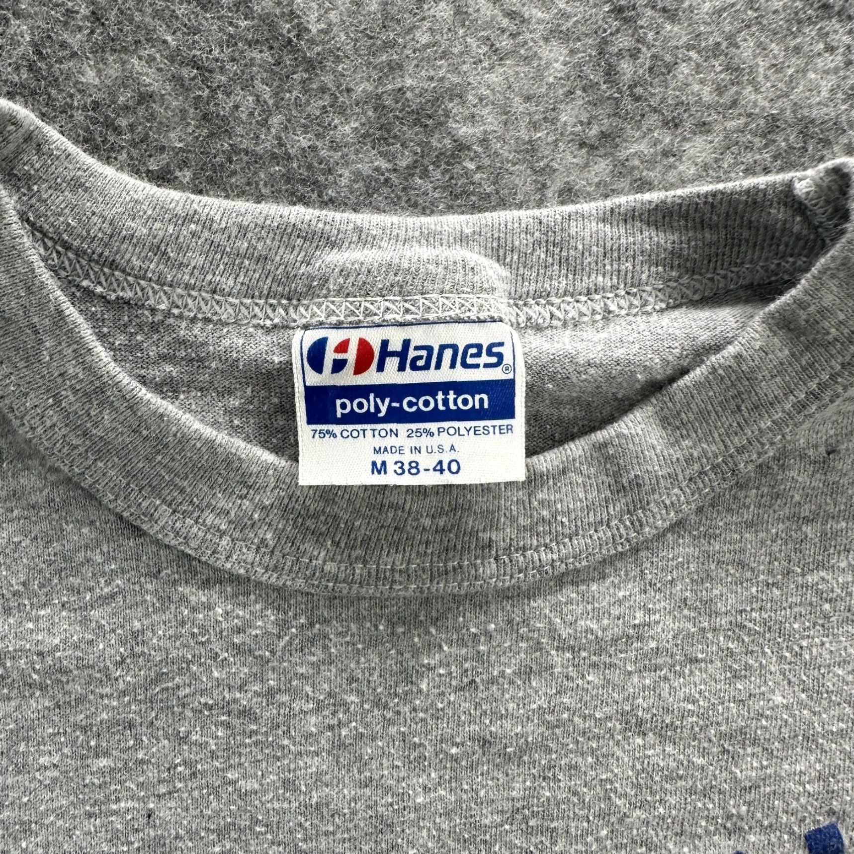 Hanes VINTAGE Roseville Mills Shirt Mens Medium Gray Conditioned To Sell Promo Tee 80s Size US M / EU 48-50 / 2 - 5 Thumbnail