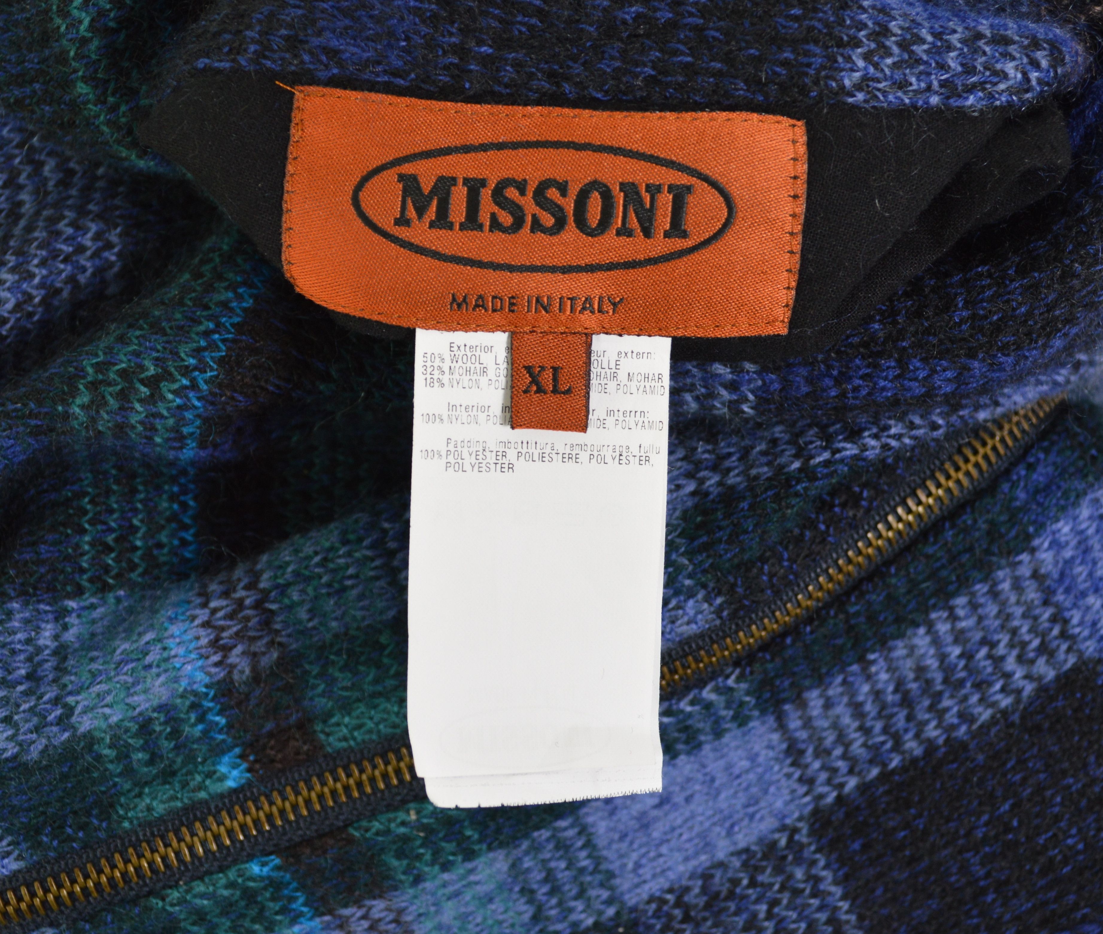 Missoni Men's Missoni Reversible Bomber Jacket XL Blue Italy Size US XL / EU 56 / 4 - 14 Thumbnail