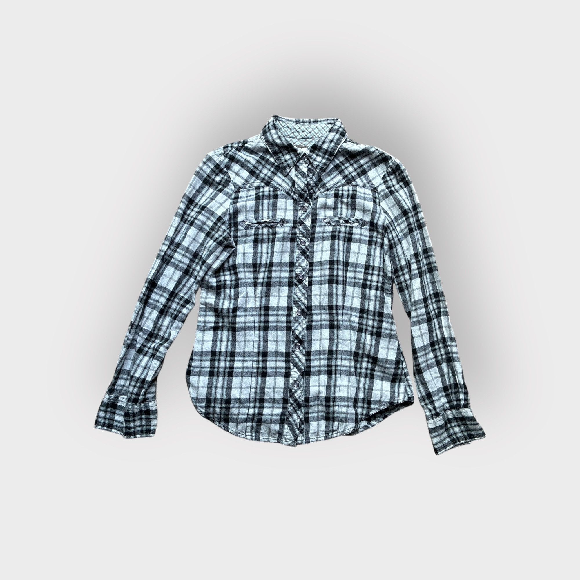 Vintage Vintage Black & White Old Navy Plaid Shirt Size M / US 6-8 / IT 42-44 - 1 Thumbnail