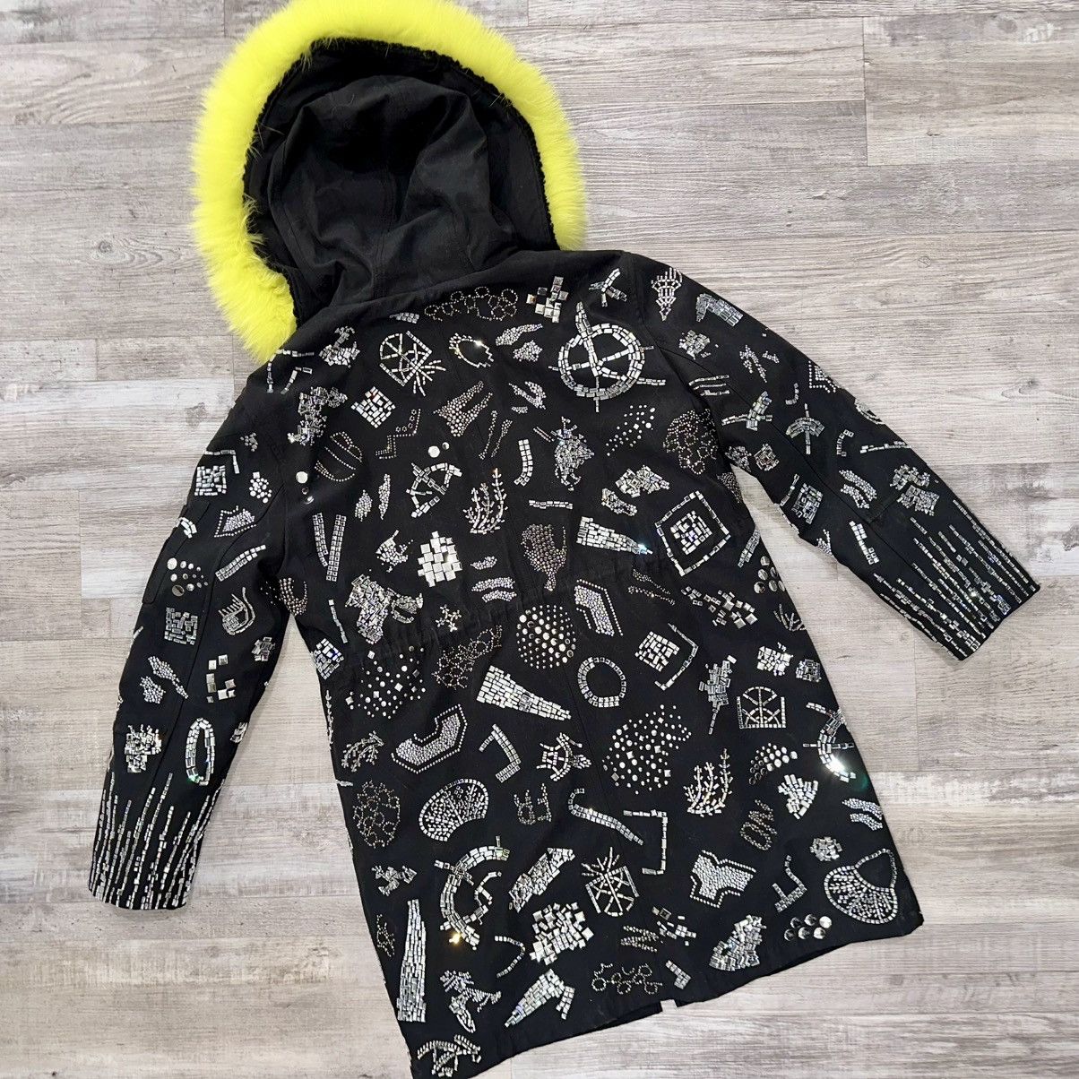 Libertine LIBERTINE FUR LINED PARKA WITH GEOMETRIC EMBELLISHMENT SMALL Size S / US 4 / IT 40 - 6 Thumbnail
