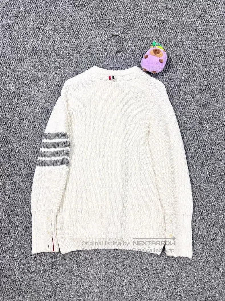 Thom Browne Thom Browne White Classic Single-Breasted Knit Open-Cardig Size XS / US 0-2 / IT 36-38 - 2 Thumbnail