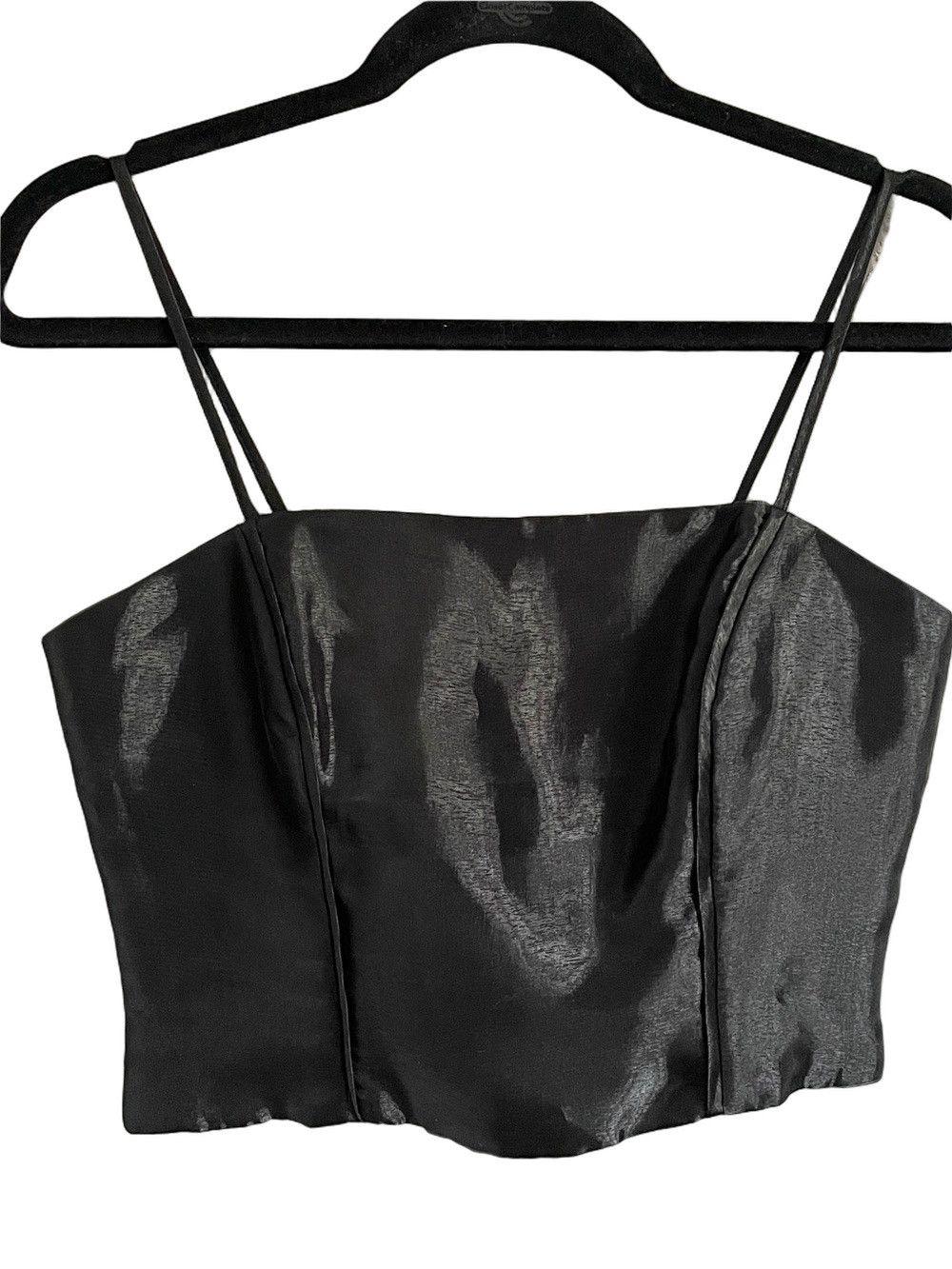 Vintage Vintage Black Organza Bustier Maxi 2-Piece Skirt Suit Set Size XS / US 0-2 / IT 36-38 - 3 Thumbnail