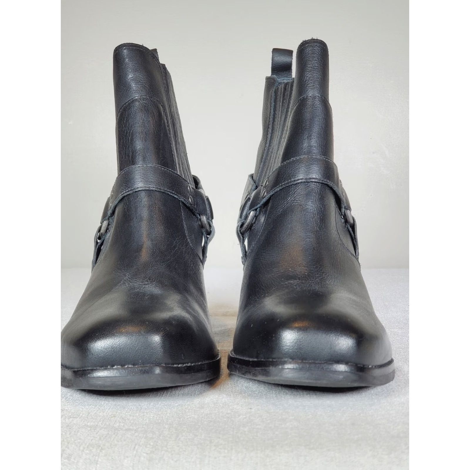 Matisse VINTAGE Matisse Jasmin Square Toe Ankle Boots Black Leather Harness Women's US 10 New Size US 10 / IT 40 - 7 Thumbnail