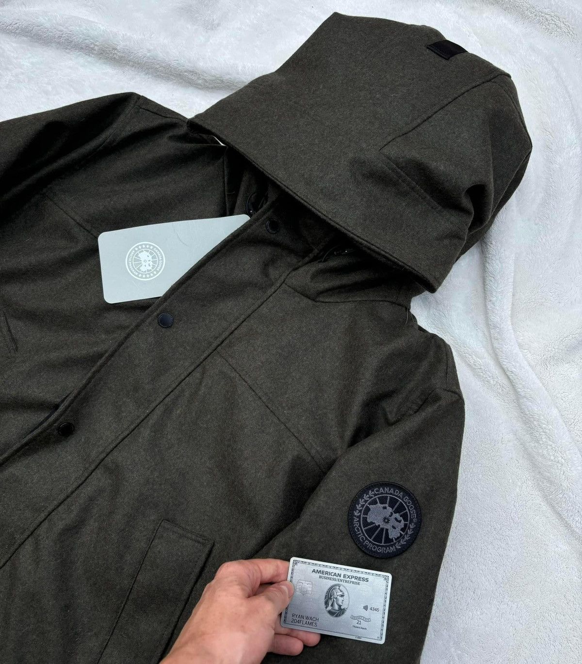 Canada Goose Canada Goose Langford Military Green Wool Parka Size US XL / EU 56 / 4 - 2 Thumbnail