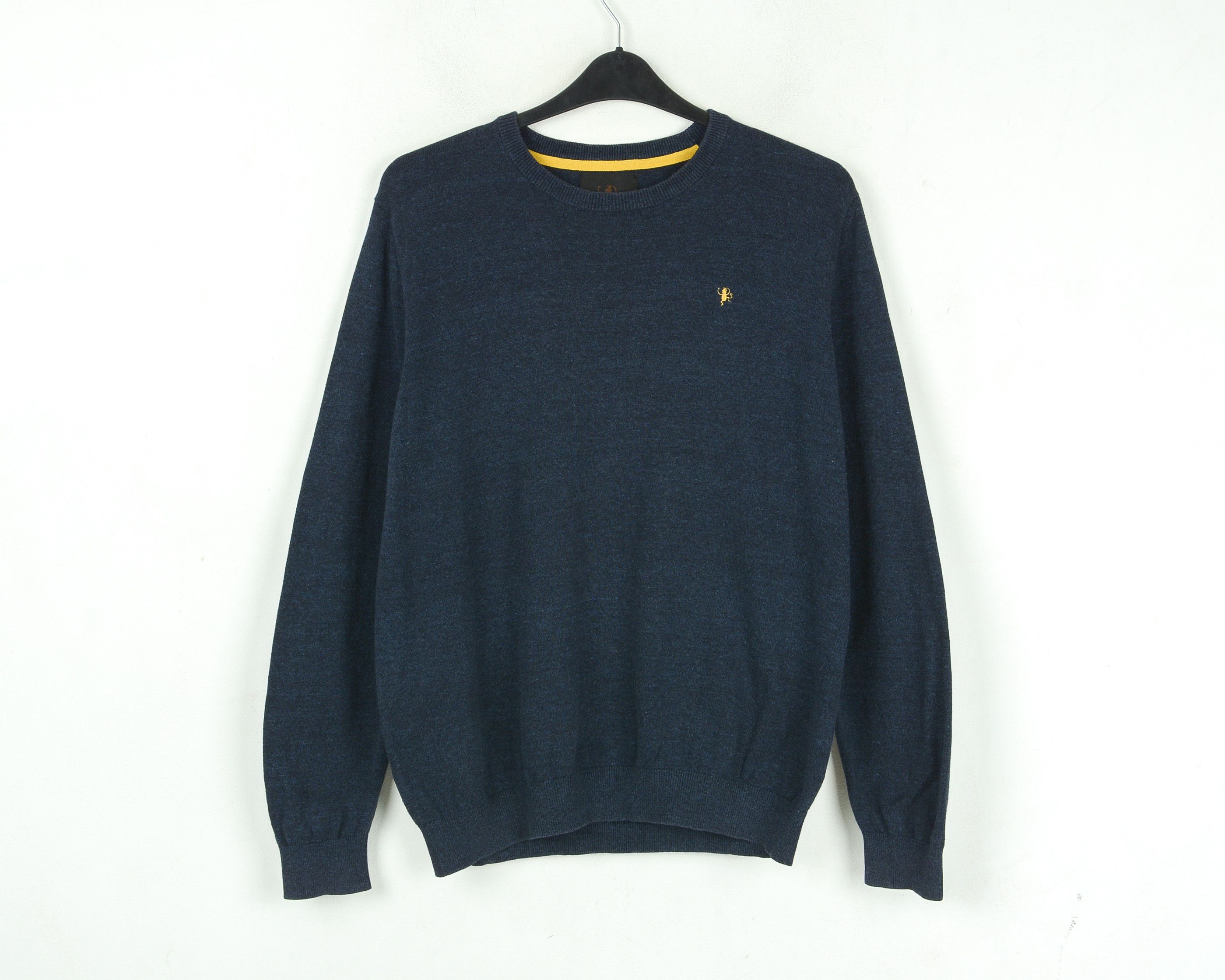 Designer × Other Sweater Man XL Cotton Crew Neck Jumper Pullover Navy Blue Size US XL / EU 56 / 4 - 1 Thumbnail