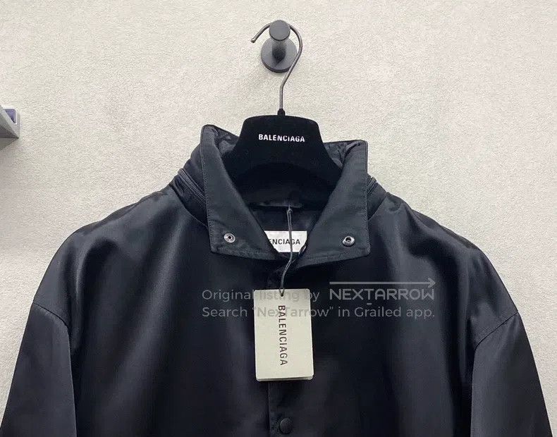 Balenciaga Balenciaga Black Letter Printed Long Jacket Size XXS / US 00 / IT 34 - 3 Thumbnail