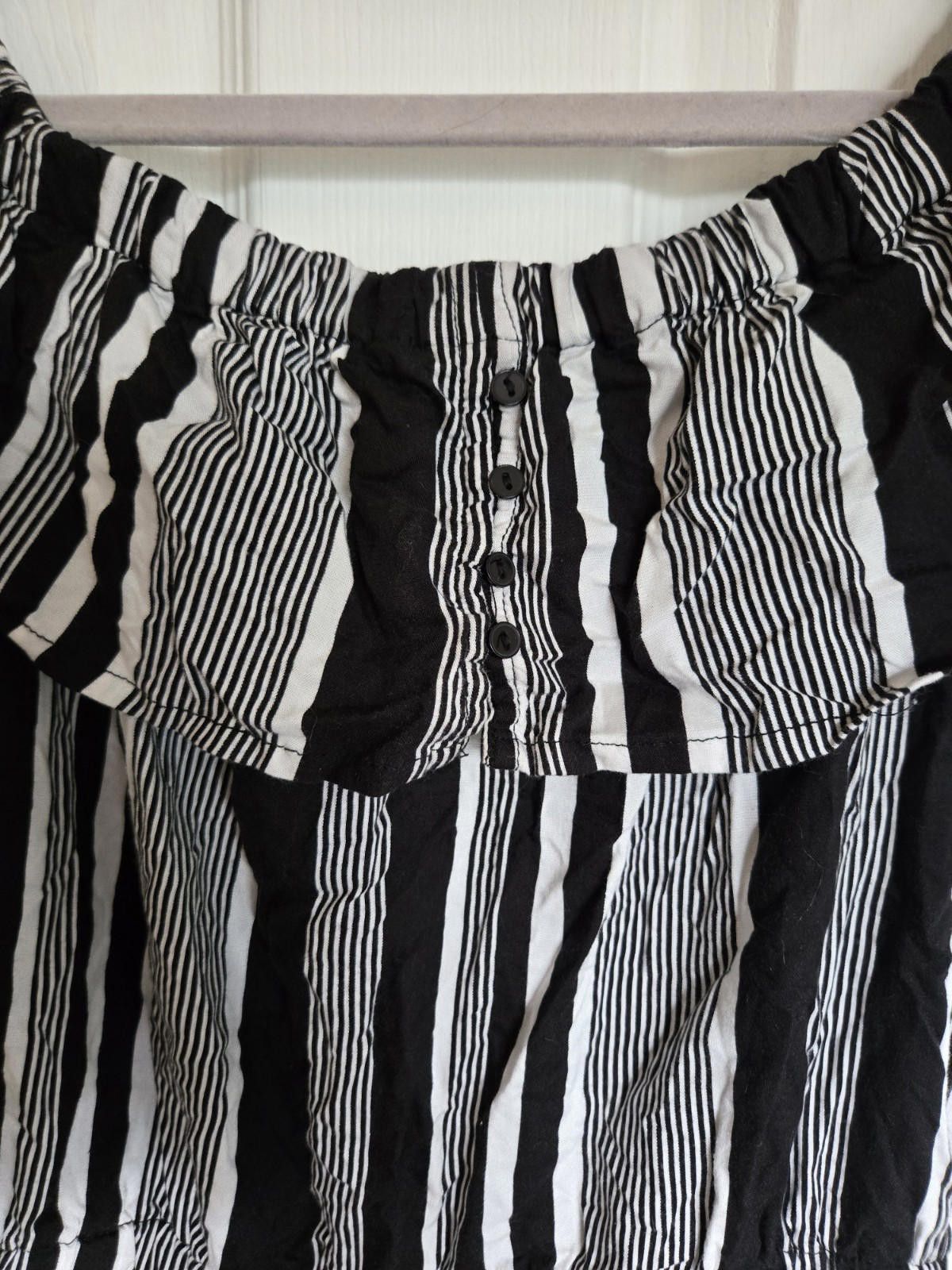Other Derek Heart Romper Juniors Large L Black White Vertical Stri Size 36" / US 14 / IT 50 - 5 Thumbnail