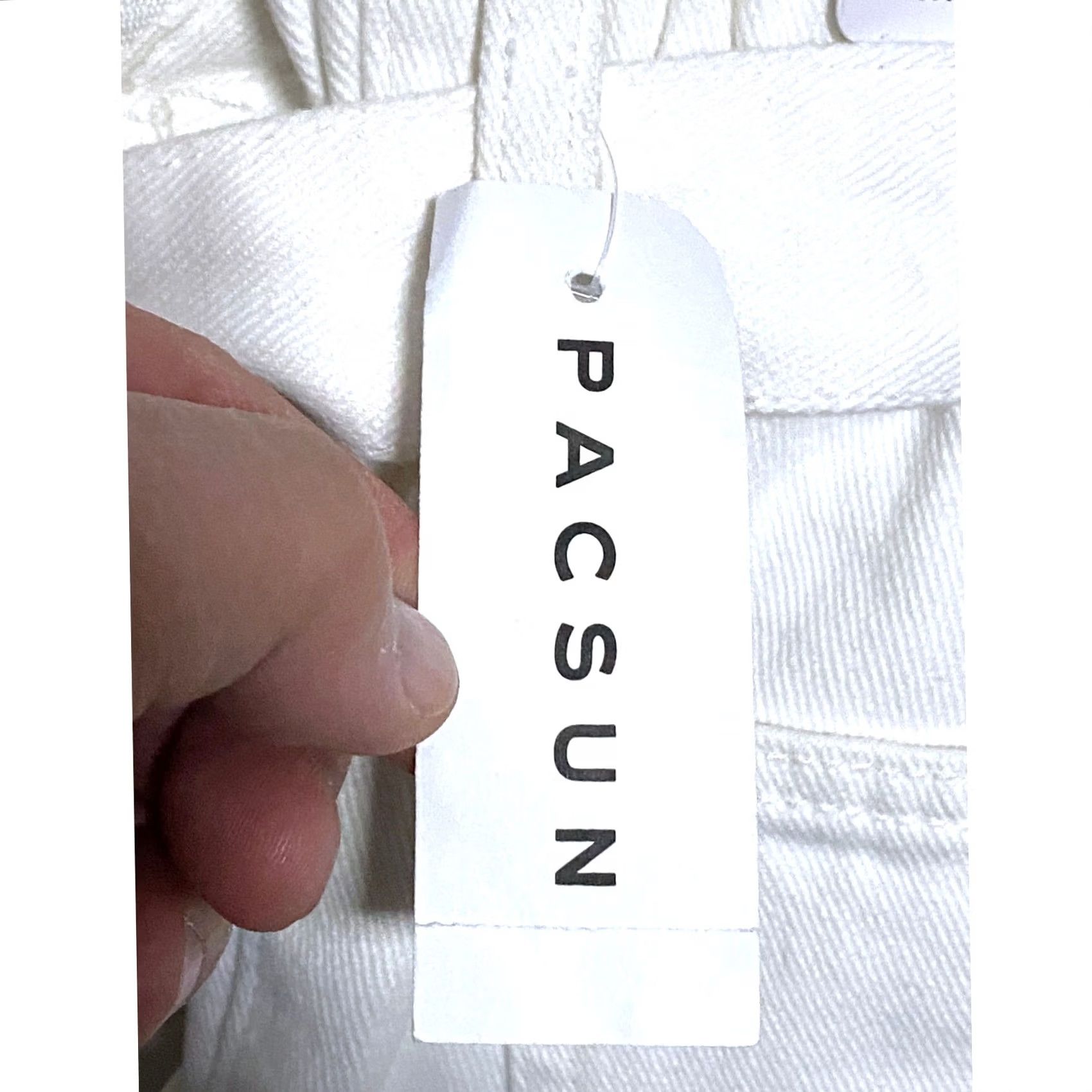 Pacsun VINTAGE PacSun Jeans Mom Short White Paperbag Denim Belt Coin Pouch Womens M NWT Size 32" / US 10 / IT 46 - 7 Thumbnail