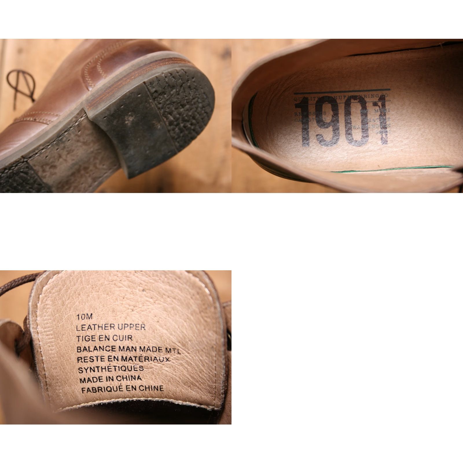 Nordstrom VINTAGE 1901 by Nordstrom Brown Leather Desert Chukka Boots Sz. 10M Man Men Leather Upper Lace Up Ankle Boot Brown Chukka 1901 Mens 10M Desert Boots Size US 10 / EU 43 - 8 Thumbnail