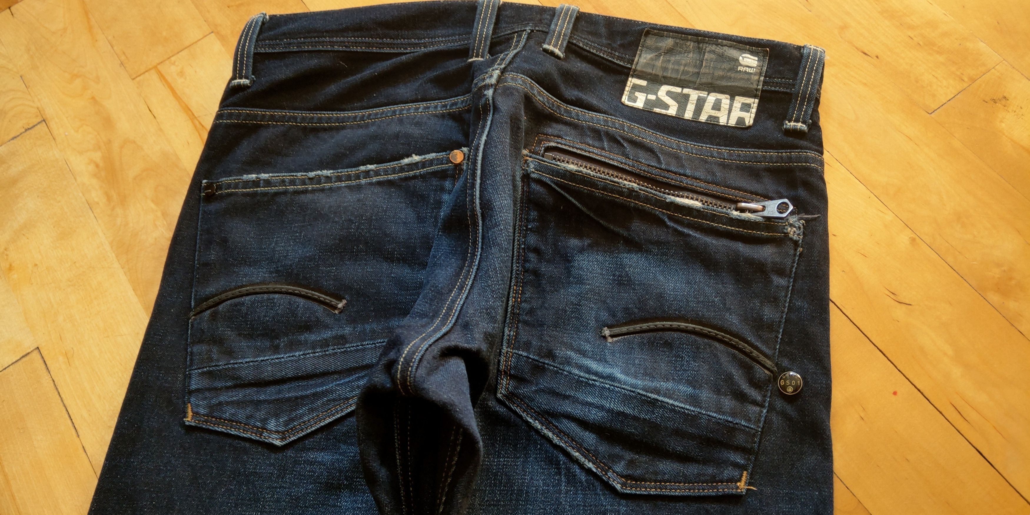 G-Star Skinny Baggy Stacked Pants Semi Flared Alt Neo Denim Goth 32 Size US 32 / EU 48 - 10 Thumbnail