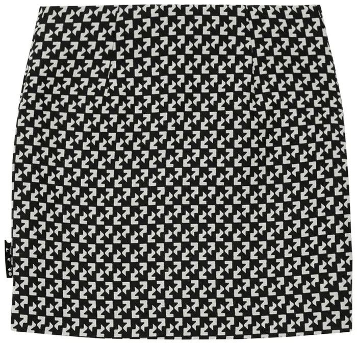 Off-White o1y1225 Mini Skirt in Black/White Size 27" / US 4 / IT 40 - 2 Thumbnail