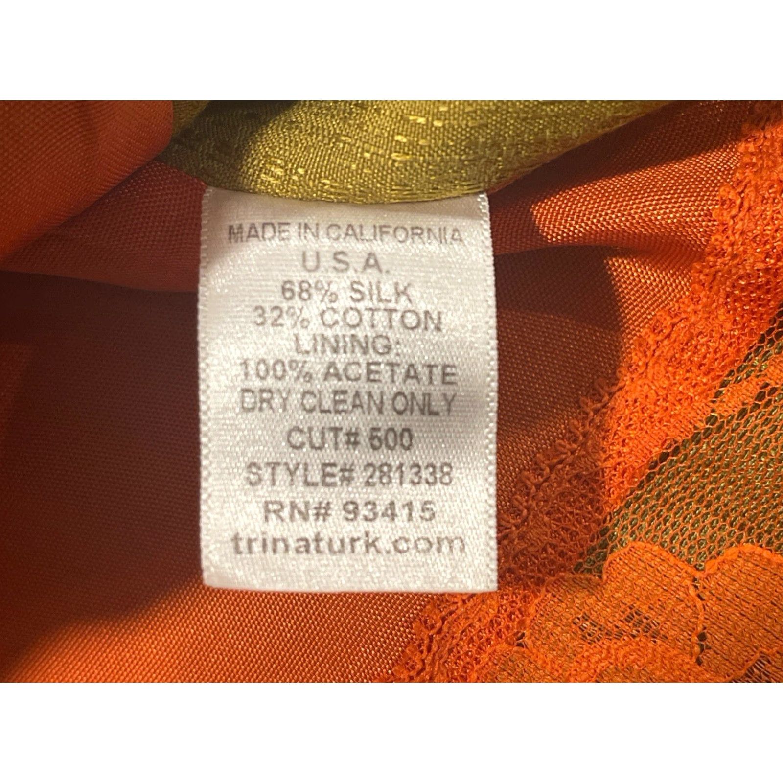 Trina Turk Trina Turk Dress Sz 6 color block shift Silk Blend side button Made In USA Womens Size M / US 6-8 / IT 42-44 - 8 Thumbnail