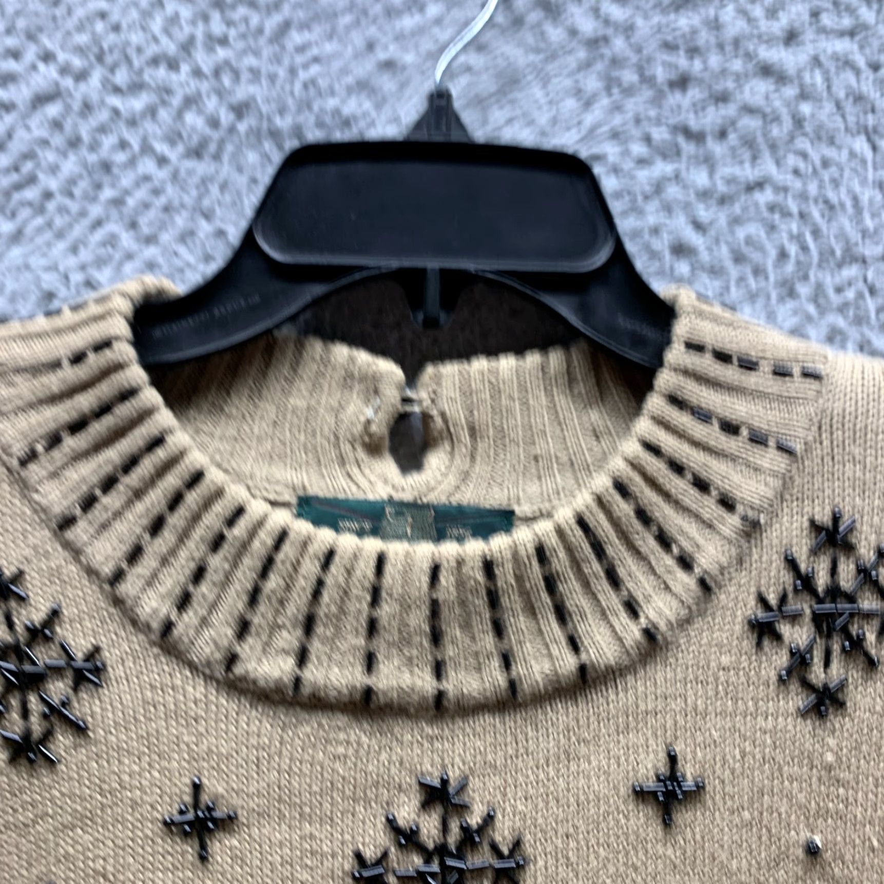 Orvis VINTAGE Orvis Sweater Womens Large Brown Cotton Ramie Knit Sequins Ladies Size L / US 10 / IT 46 - 5 Thumbnail