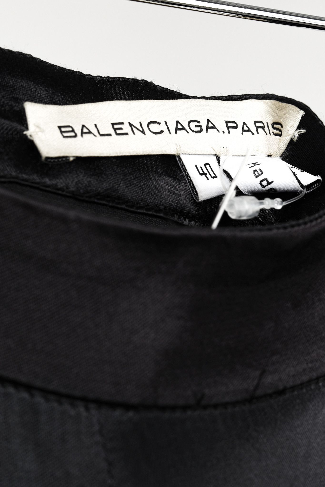 Balenciaga Balenciaga Black Satin Maxi Skirt Size 28" / US 6 / IT 42 - 4 Thumbnail