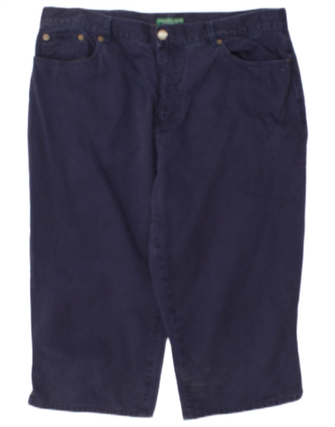 Ralph Lauren Womens Petite High Waist Bermuda Shorts US 14 XL W34 Navy Bl Size 36" / US 14 / IT 50 - 1 Thumbnail