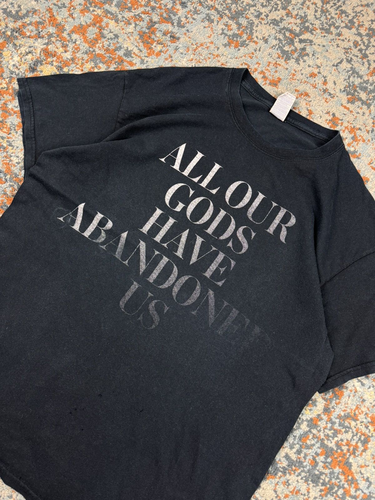 Band Tees × Vintage Vintage 00s All our gods have abandoned us faded washed tee Size US L / EU 52-54 / 3 - 3 Thumbnail