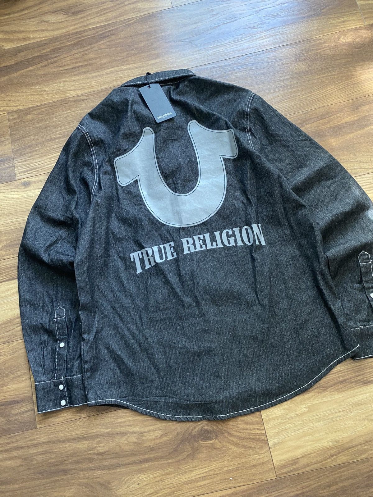 True Religion New True Religion Overshirt Jacket Denim Size US L / EU 52-54 / 3 - 3 Thumbnail