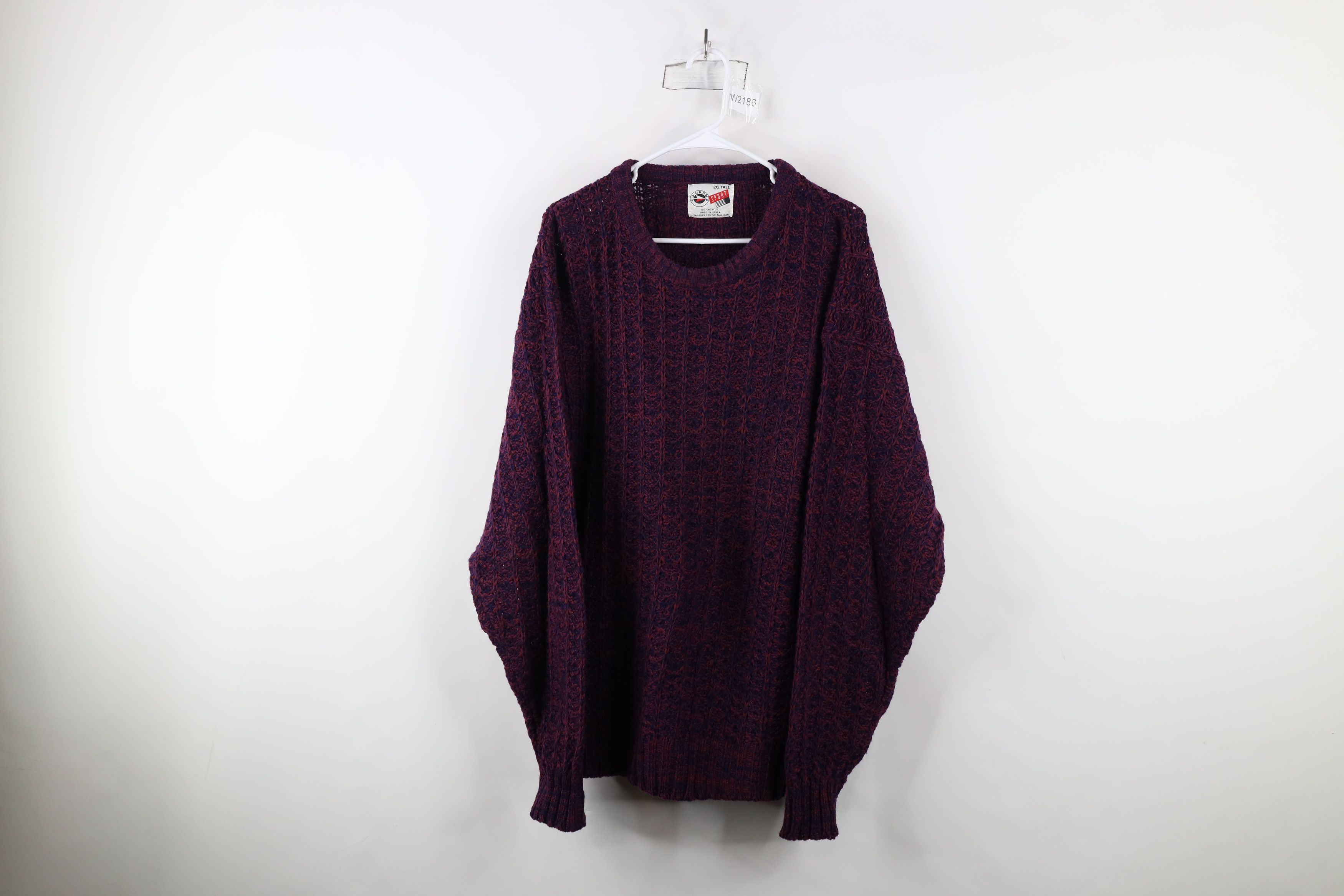 Vintage Vintage 90s Streetwear Chunky Ribbed Knit Crewneck Sweater Size US XXL / EU 58 / 5 - 1 Thumbnail