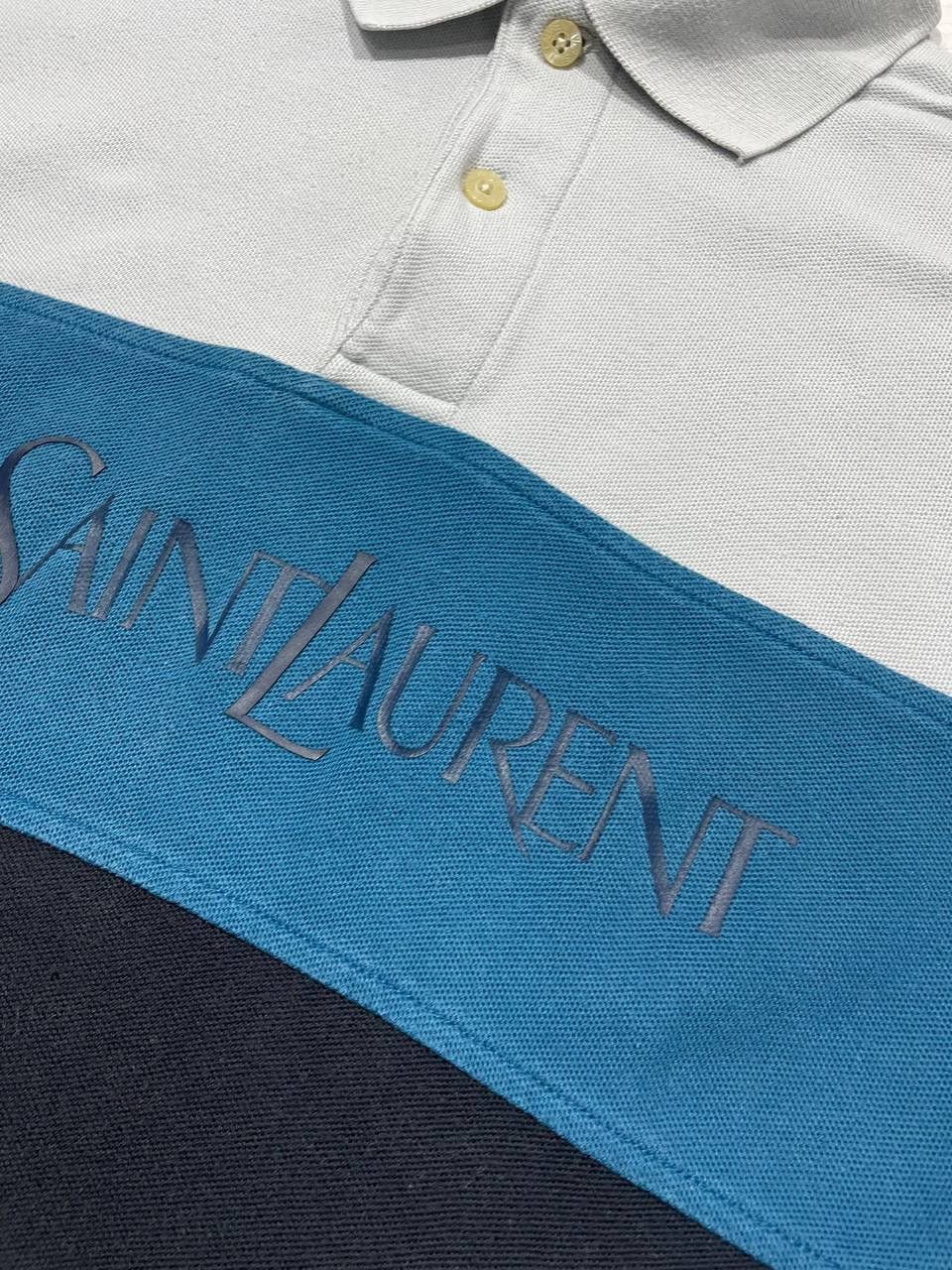 Yves Saint Laurent Vintage Yves Saint Laurent Polo Shirt Big Logo Luxury Y2K Size US M / EU 48-50 / 2 - 7 Thumbnail