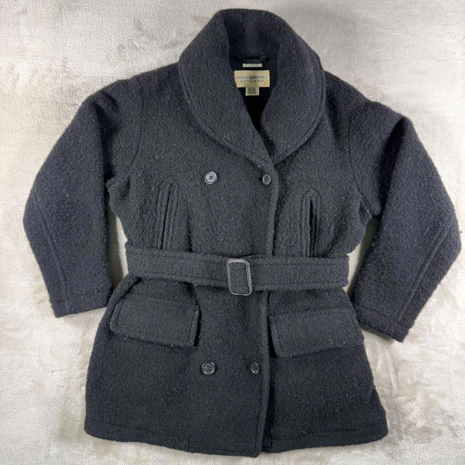 Lauren Ralph Lauren Ralph Lauren Women's XXS Black Denim & Supply Big Coat Size XXS / US 00 / IT 34 - 2 Thumbnail