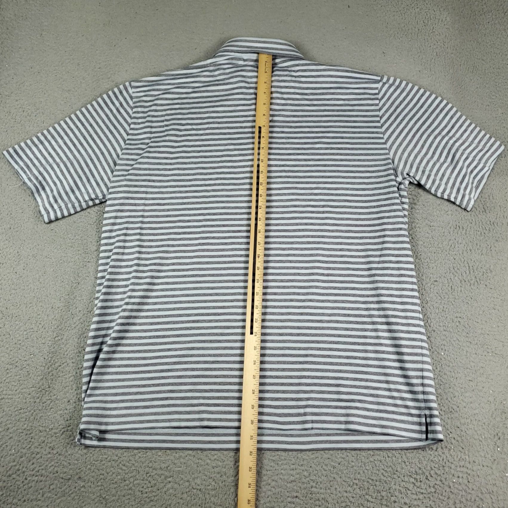 Footjoy FJ Polo Shirt Mens Size 2XL Blue Striped Cotton Blend Polyester Blend Short Sleeve Button Collared Polo Shirt Size US XXL / EU 58 / 5 - 3 Thumbnail