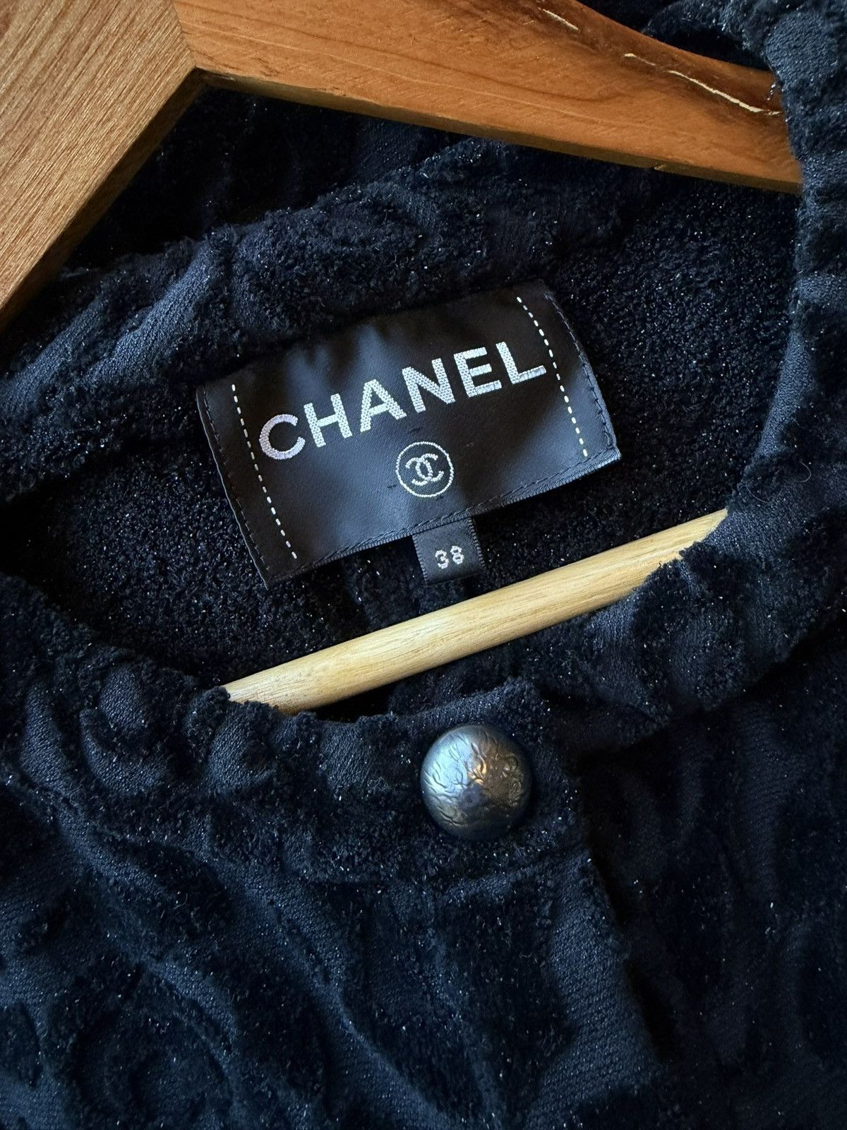 Chanel Chanel Black Terry Velour Jacket Camellia Flower Size XS / US 0-2 / IT 36-38 - 5 Thumbnail