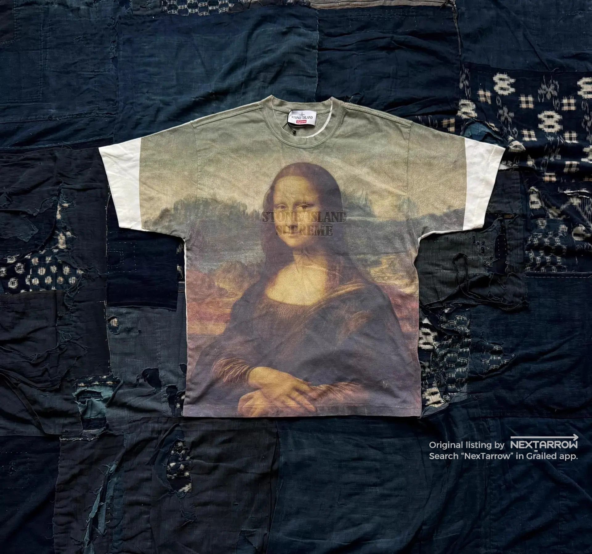Stone Island × Supreme Mona Lisa Print T-Shirt | Grailed