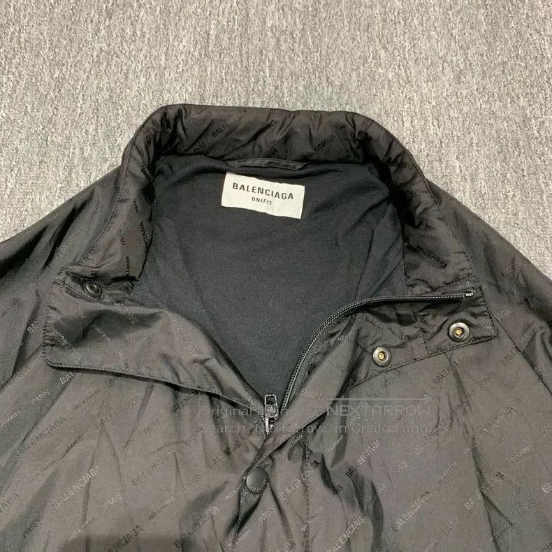 Balenciaga Balenciaga Black Printed Windbreaker Jacket. Size US XS / EU 42 / 0 - 8 Thumbnail
