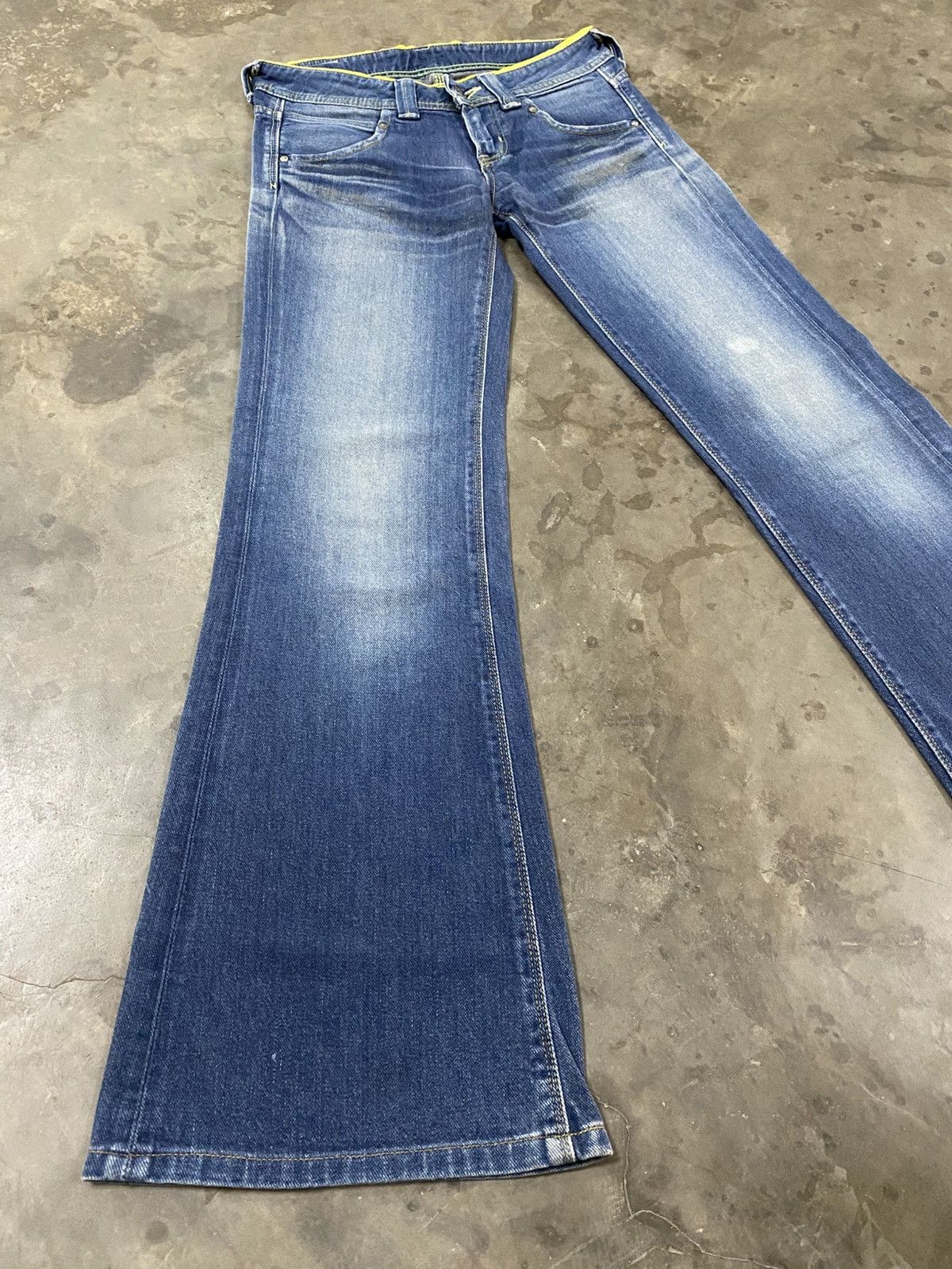 If Six Was Nine × Le Grande Bleu (L.G.B.) × Lee Super Flare Jeans Vintage Lee Washed Blue @268 Size US 28 / EU 44 - 7 Thumbnail