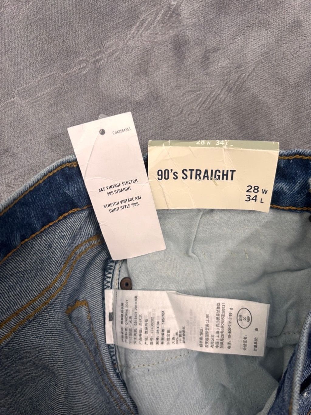 Abercrombie & Fitch Men's Abercrombie & Fitch Jeans, 28x34, Blue Size 28" / US 6 / IT 42 - 10 Thumbnail
