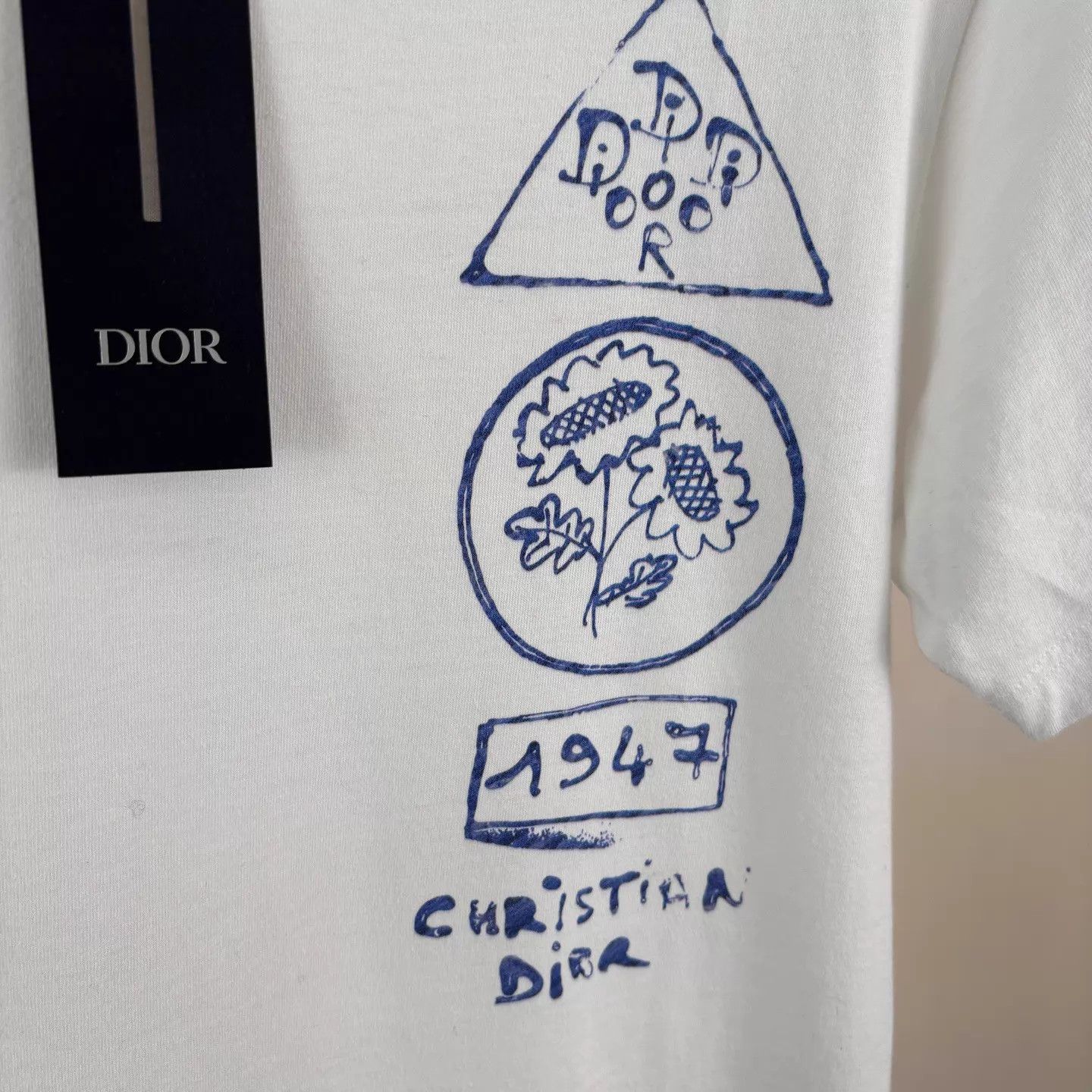 Dior Dior 1947 Graffiti Short Sleeve T-Shirt XS Size US XS / EU 42 / 0 - 6 Thumbnail