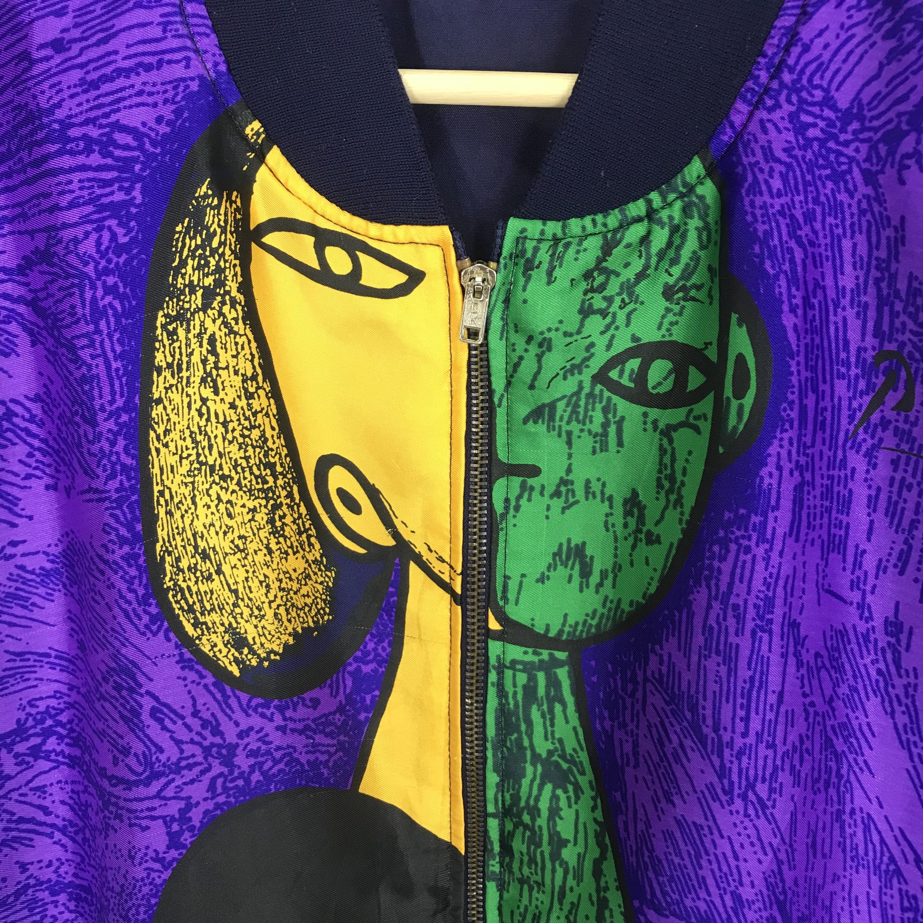 Vintage Vintage 90's Picasso Pop Art Style Baroque Silk Jacket Size US L / EU 52-54 / 3 - 7 Thumbnail