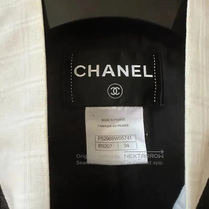 Chanel Chanel White and Black Wool Jacket . Size S / US 4 / IT 40 - 4 Thumbnail