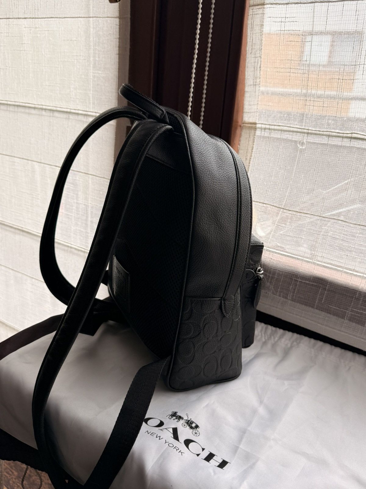 Coach Coach Charter Backpack in Signature Embossed Leather Size ONE SIZE - 3 Thumbnail
