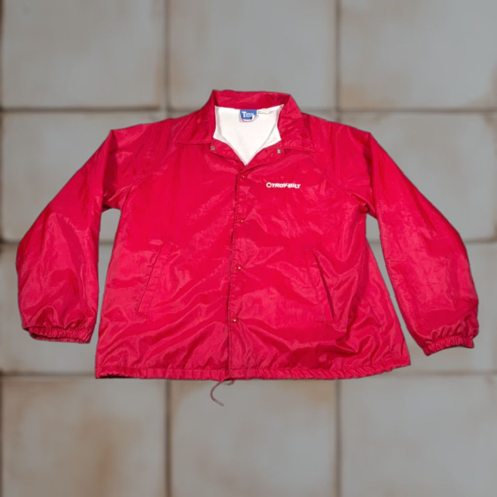 Coach VINTAGE Tropical Sportswear Jacket Adult XL Red USA 90s Windbreaker Logo Snaps Size US XL / EU 56 / 4 - 1 Thumbnail