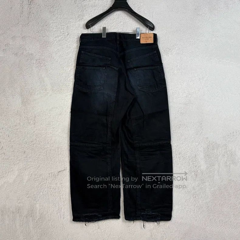 Balenciaga Balenciaga size XS Patchwork Tie-Dye Mid-Rise Zip-Up Strai Size US 27 - 2 Thumbnail