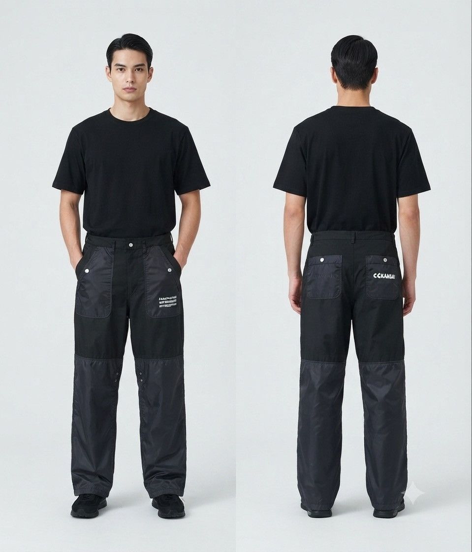 Japanese Brand Kansai Yamamoto Futuristic Dual Nylon/Cotton Baggy Pants Size US 32 / EU 48 - 1 Thumbnail