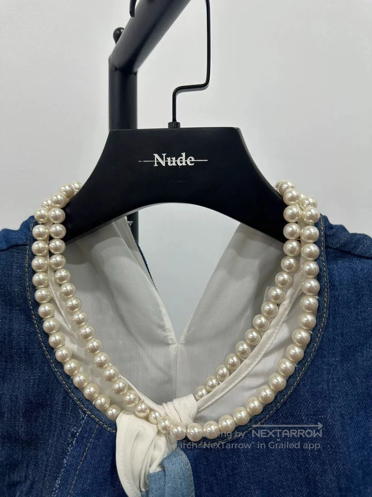 Junya Watanabe Junya Watanabe Pearl Denim Dress. Size S / US 4 / IT 40 - 4 Thumbnail