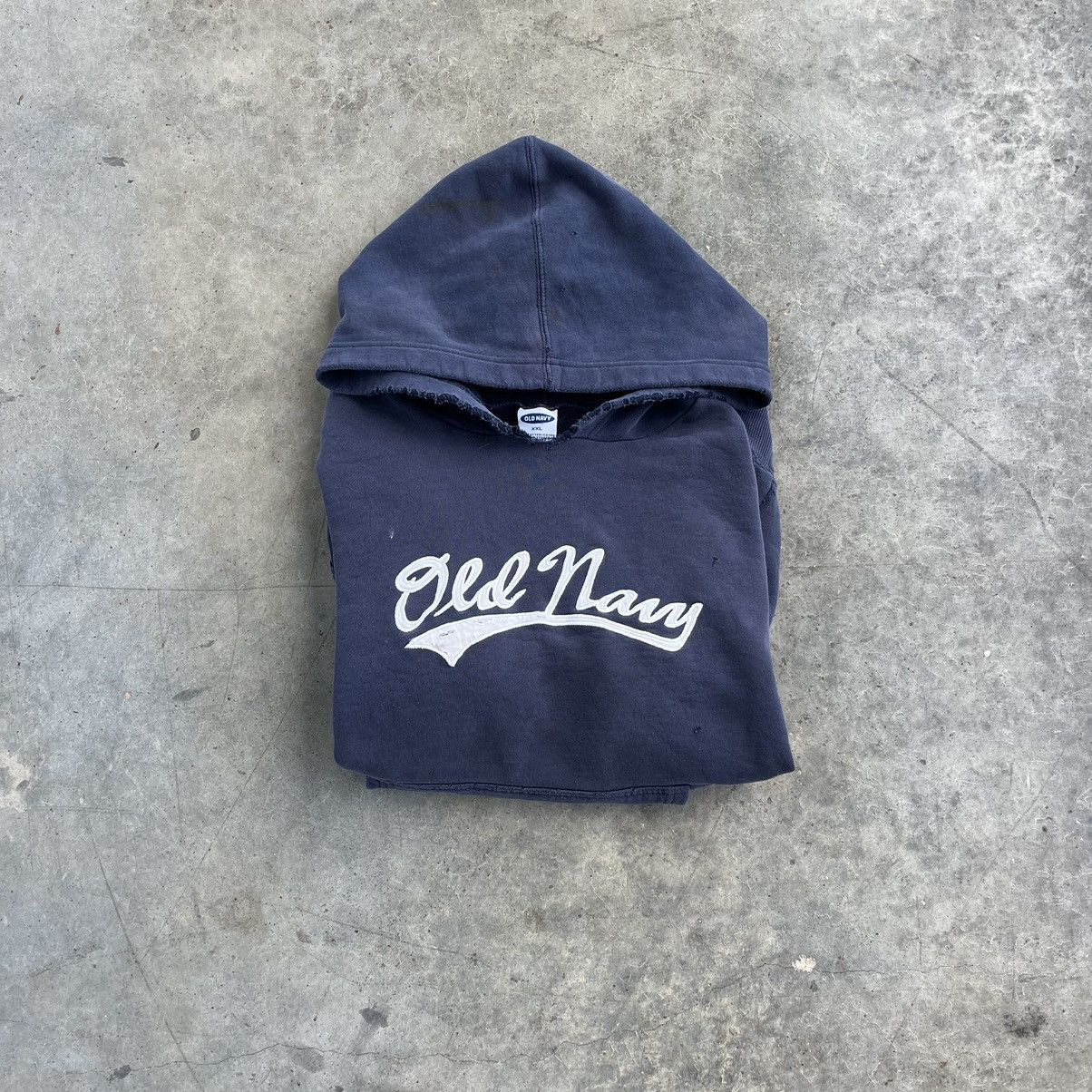 Old Navy × Russell Athletic × Vintage CRAZY thrashed and faded old navy hoodie skater baggy style Size US XXL / EU 58 / 5 - 1 Thumbnail