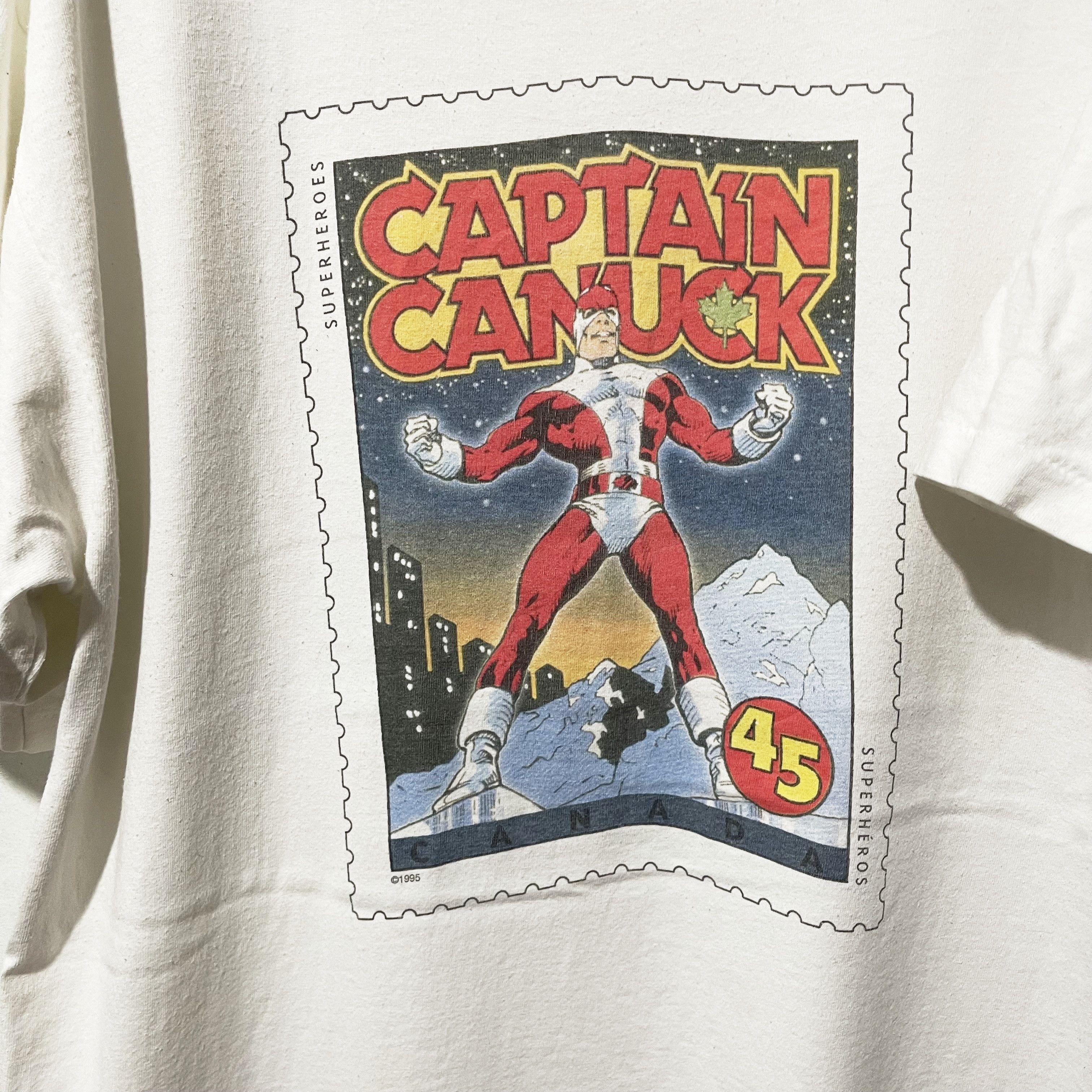Vintage Vintage 90s Captain Canuck T-Shirt Size US XL / EU 56 / 4 - 2 Thumbnail