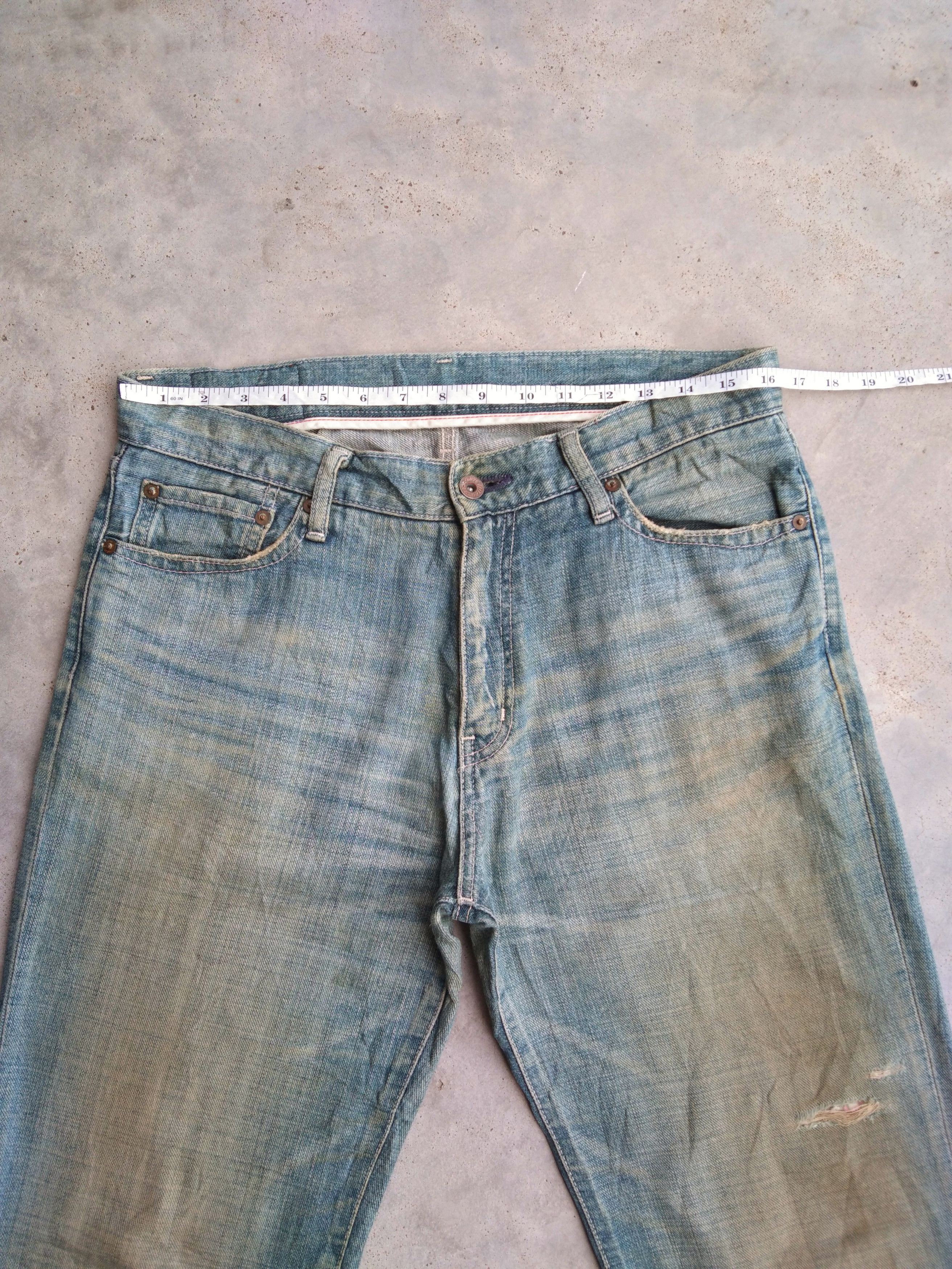 Japanese Brand Vintage Rusty Wash Uniqlo S-002 Distressed Jeans 32x34 Size US 32 / EU 48 - 5 Thumbnail